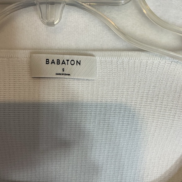 Babaton Cream Ribbed Crop Top A0263 - Picture 3 of 4